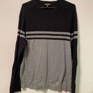 Express Sweater Mens Size L‎ Pull Over LongSleeve Blue Gray